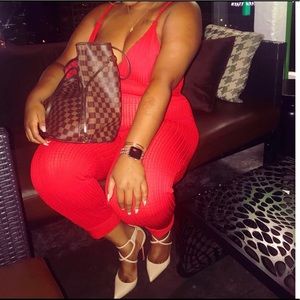 Red One Piece Jumpsuit
